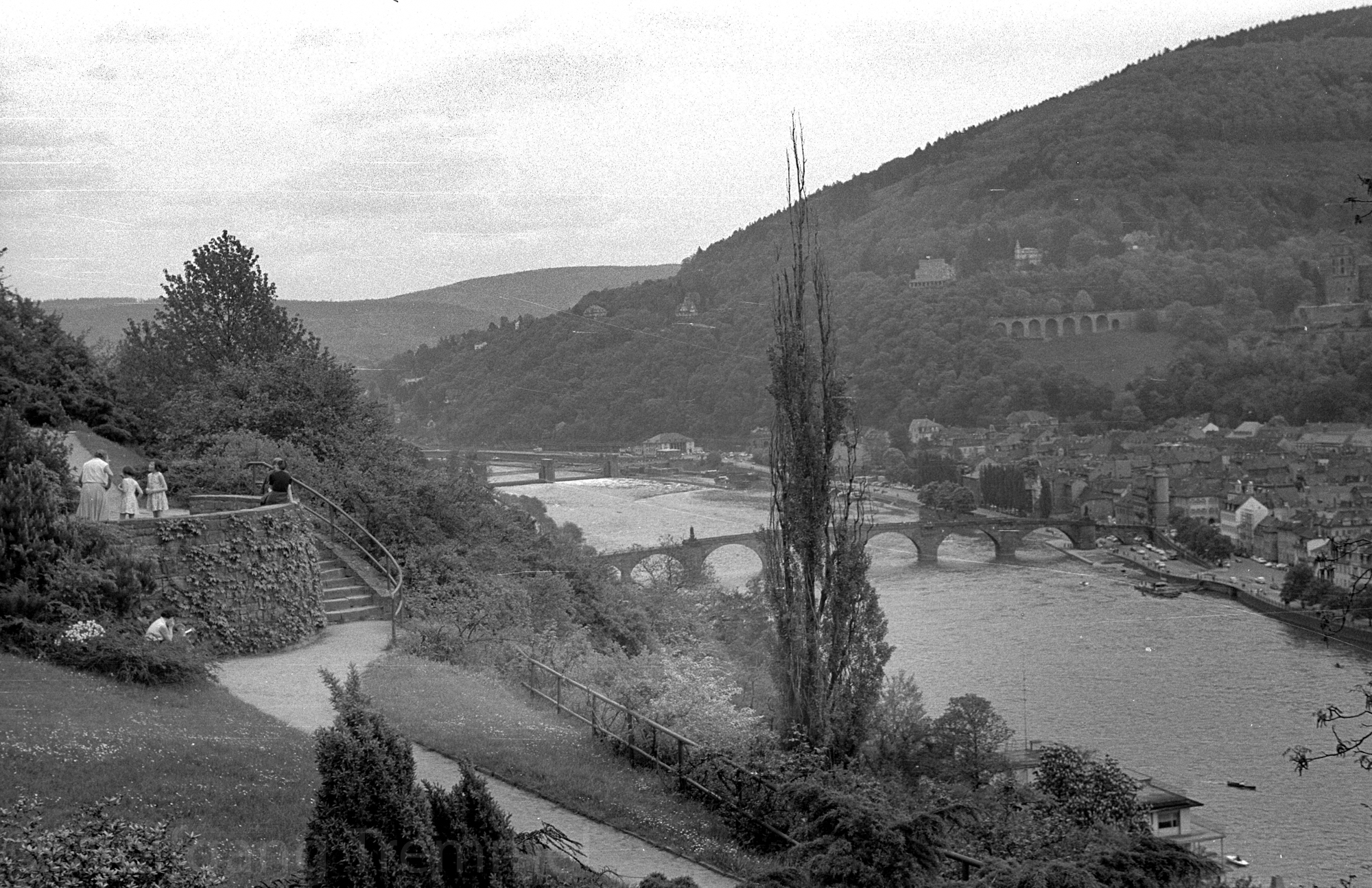 1962: Neckar-Brücke bei Heidelberg